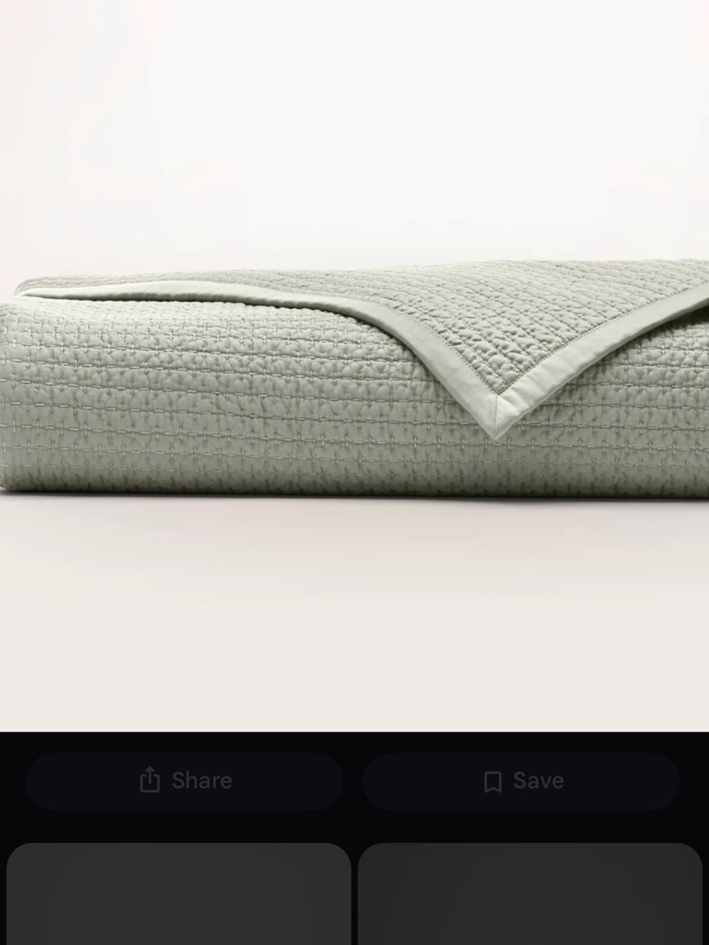 Boll & Branch Signature Textured Stitch Quilt in sage leaf twin